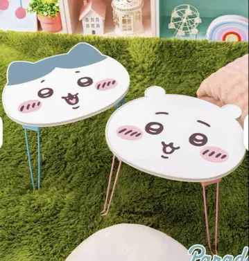 치이카와 얼굴 접이식 미니 테이블 치이카와 하치와레 2종 세트