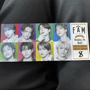 FAM timelesz 티켓풍 스티커 회장에서 한정판 오사카