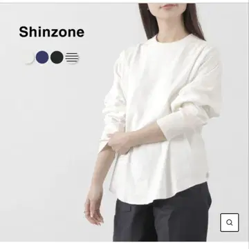 Shinzone 화이트 긴팔 T셔츠
