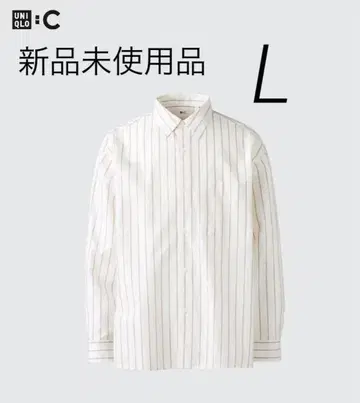 미사용 새상품 UNIQLO C 브로드 오버 사이즈 셔츠 스트라이프