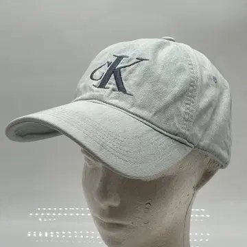 KO2800 Calvin Klein 데님 캡 로고 자수 캡
