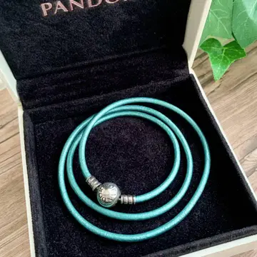PANDORA 판도라 가죽 블레스 또는 초커 실버 925 각인