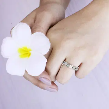 하와이안 주얼리 [SV925] 플루메리아 레이 반지