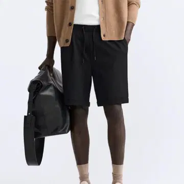컴포트 버뮤다 팬츠 L 블랙 ZARA 자라