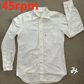 일본제 45rpm 구제 의류 긴팔 셔츠 남성용 코튼 100% Japan