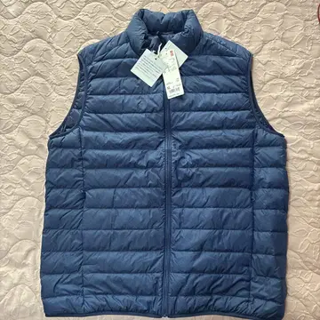 남성용 유니클로 UNIQLO 울트라 라이트 다운 베스트 XL 블루