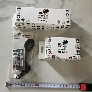 명탐정 코난 x 3coins 지퍼백 2종류 + 스마트폰 숄더