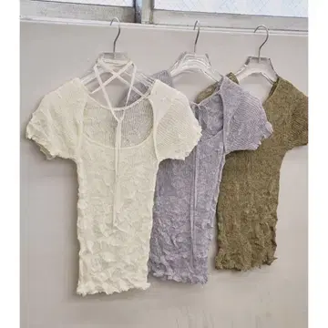 TODAYFUL 2way Sheer Knittops 새상품 아이스 블루