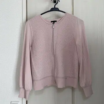 TO BE CHIC 메쉬 라메 니트 가디건