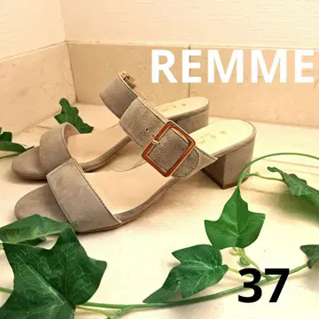 REMME 레메 더블 스트랩 스웨이드 샌들 37