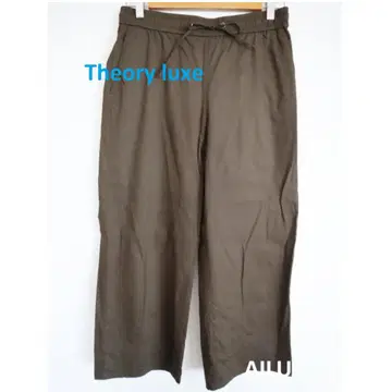 Theory luxe 이지 허리 플레어 팬츠 LL 브라운 55929