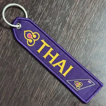 타이 국제 항공 THAI AIRWAYS 플라이트 택 키링 새상품