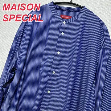 MAISON SPECIAL 오버 사이즈 밴드 카라 긴팔 셔츠