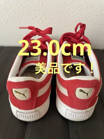 PUMA 여성용 스니커즈 스웨이드 23cm 푸마 빨간색 새상품급 스니커즈