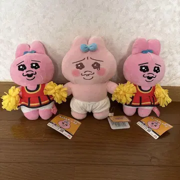 택 포함 치어리더 토끼 봉제 인형 3개 세트 마슈모치