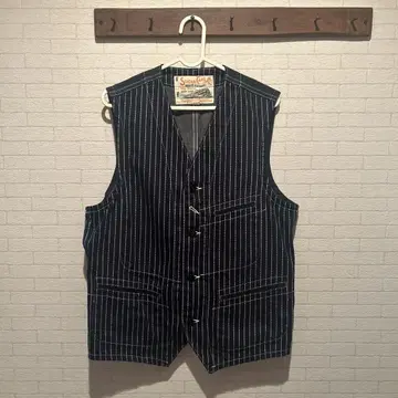 SUGAR CANE WABASH STRIPE WORK VEST 40