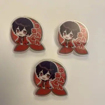 3개 세트] 컬러풀 피치 유안군 가챠 아크릴 클립