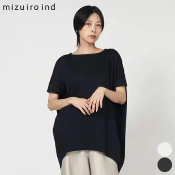 미즈이로인드 mizuiro ind 보트넥 코쿤 풀오버