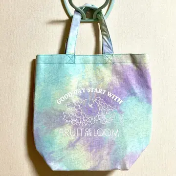 프룻 오브 더 룸 토트백 타이다이 그린 에코백