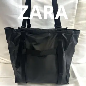 ZARA 매트 이펙트 토트백 블랙 경량 백