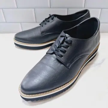 피즈린 레이스업 슈즈 23cm 블랙 경량 가죽 일본제