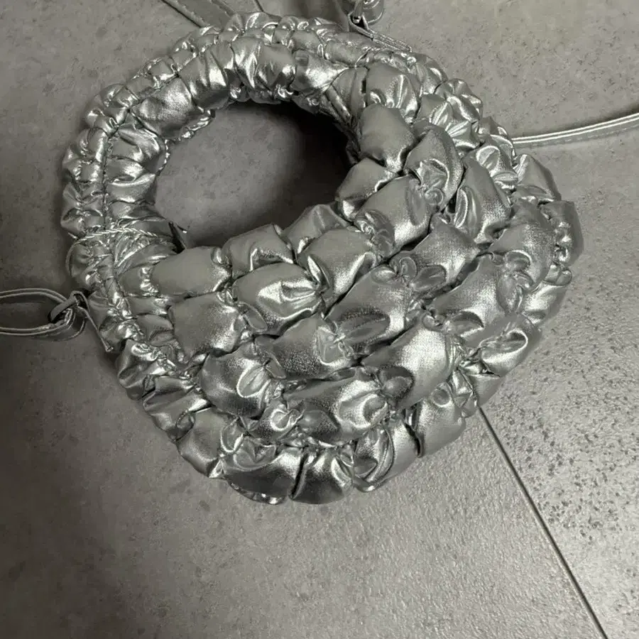COS | 코스 Cos Quilted Nano Crossbody Bag Silver on Bunjang