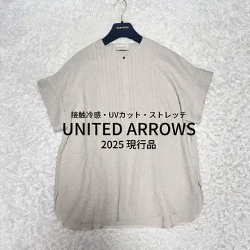 25주년 새상품급 UNITED ARROWS 턱 숏 슬리브 블라우스