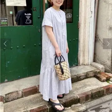 PUAL CE CIN 선염 페플럼 원피스