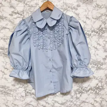 Bibiy. CORA PUFF BLOUSE 블루 비비 정품