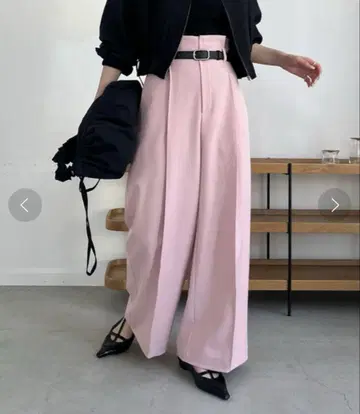 벨트 SET 와이드 팬츠 카프리슈 레마쥬