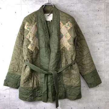 ANTHROPOLOGIE 미니 꽃무늬 패치워크 퀼팅 겉옷 자켓