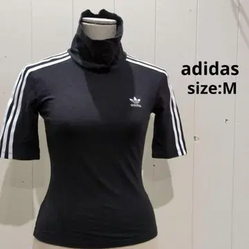 adidas 아디다스 반팔 티셔츠 터틀넥 블랙 M