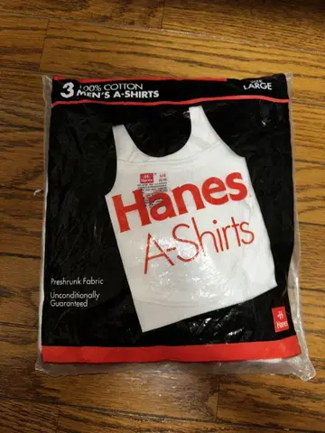 90s hanes 탱크탑 3매 팩 데드스탁 large