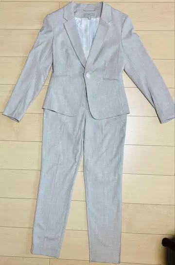 H&M 팬츠 수트 셋업 수트 얇은 소재 라이트 그레이지 7-9호