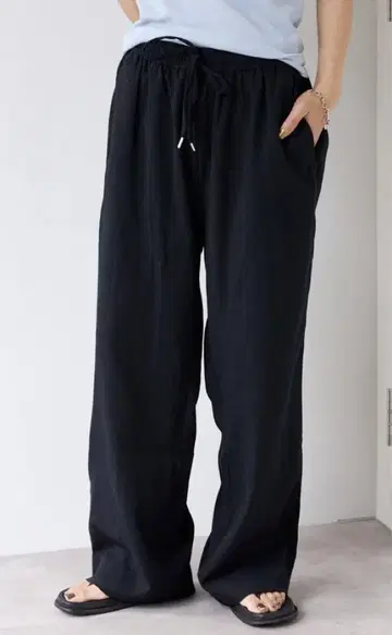 코튼 린넨 워셔블 이지 팬츠
