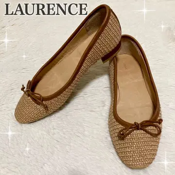 LAURENCE 로랑스 펌프스 뜨개질 베이지 리본 브라운