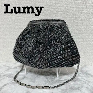 레어 Lumy 루미 하시모토 황실 납품 자수 비즈 백 숄더