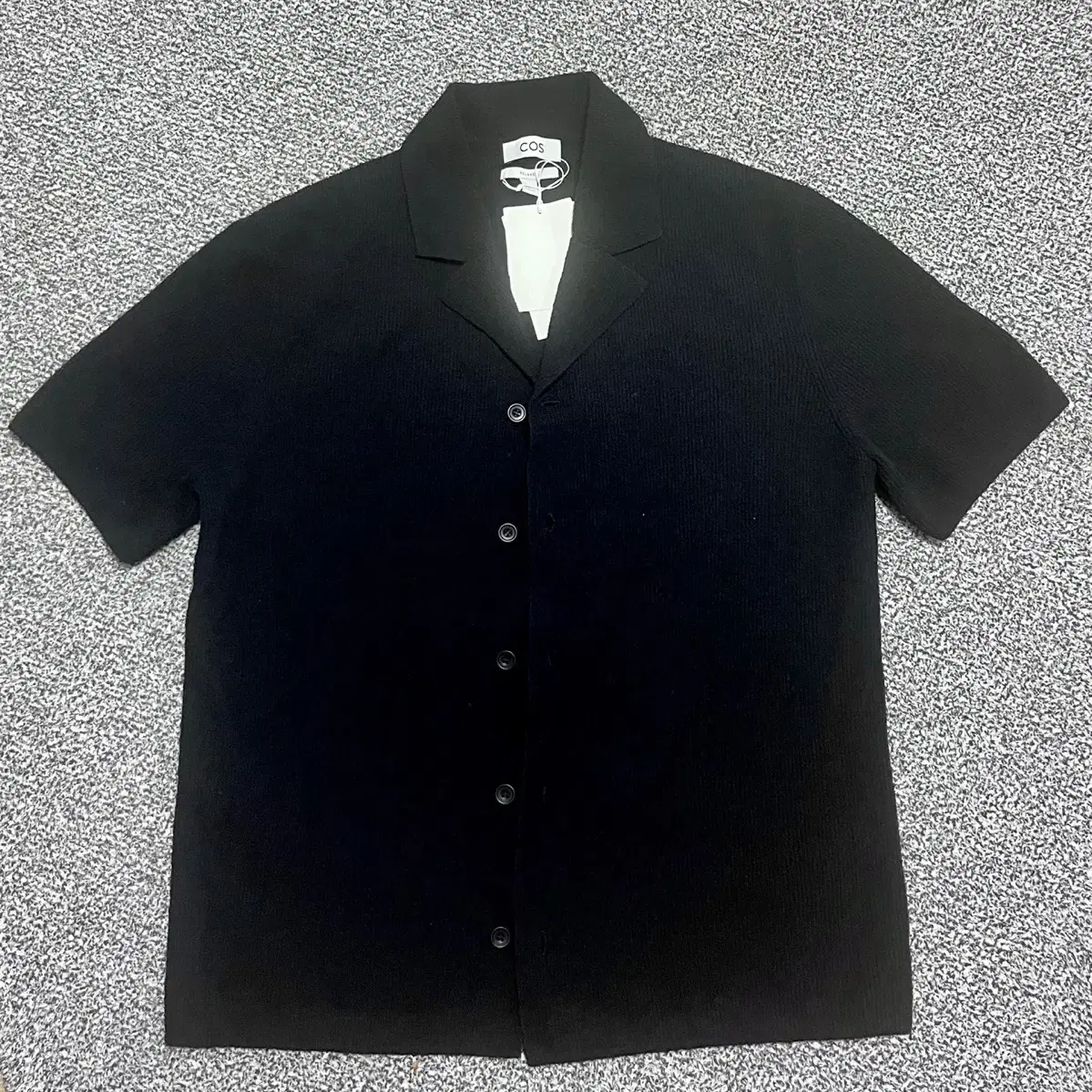 トップス COS OPEN-KNIT SHORT-SLEEVE SHIRT XL COS Open-Knit Short-Sleeve Shirt | endource