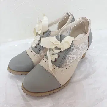 axes femme 배색 레이스업 부티 색스 스카이블루