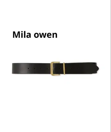 Mila owen 미라 오웬 스퀘어 메탈 살칸 두꺼운 벨트 블랙