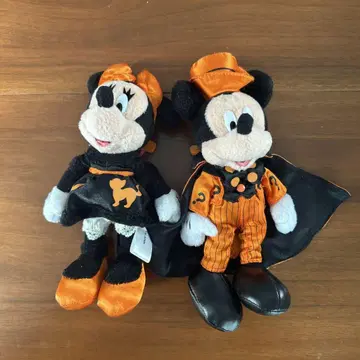디즈니 미키마우스&미니 마우스 인형 배지 할로윈