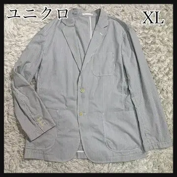UNIQLO 유니클로 스트라이프 테일러드 시어서커 XL 세탁 가능