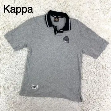 Kappa 그레이 컬러 로고 자수 피케 셔츠