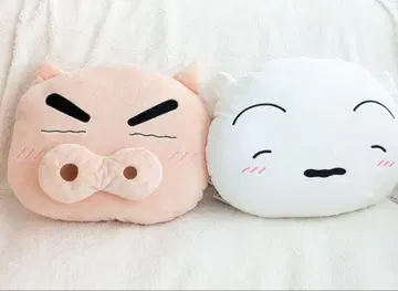 짱구는 못말려 모후굿토 페이스형 봉제인형 부리부리자에몽 흰둥이