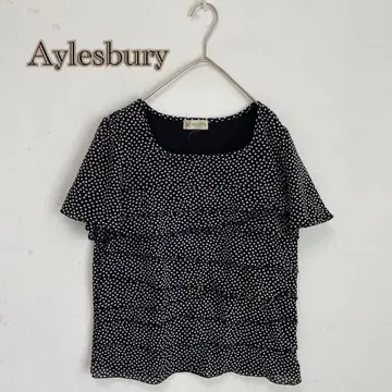 Aylesbury/앨리스버리 프릴 도트 블라우스 풀오버 반팔