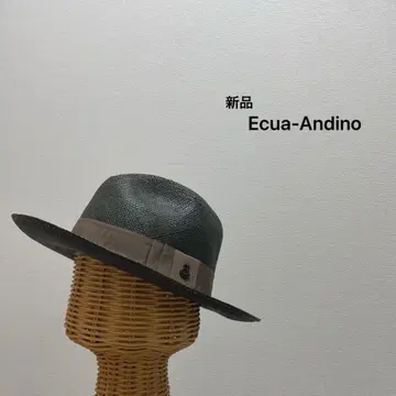 새상품 에쿠아 안디노 파나마 모자 중절모 밀짚모자 핀 배지