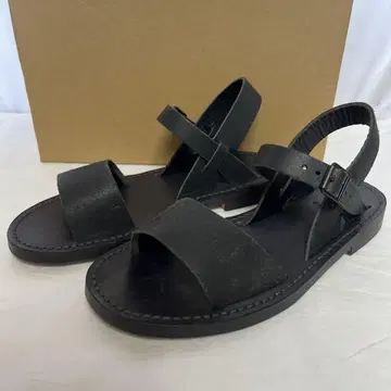 새상품 MARKA 마카 밀리터리 가죽 샌들 26 markaware