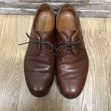 브라운 가죽 레이스업 슈즈 26.5cm