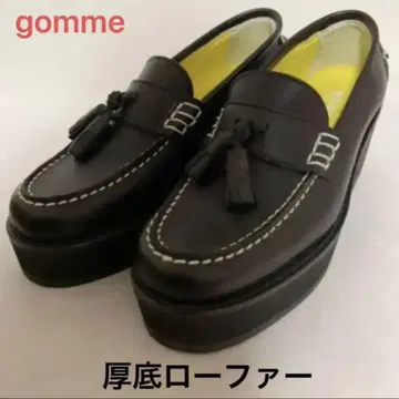 gomme 통굽 로퍼 M 23.5cm~24cm 블랙