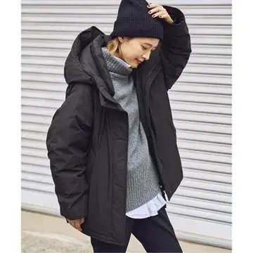 Spick & Span 발수 후디드 다운 하프 코트 24AW